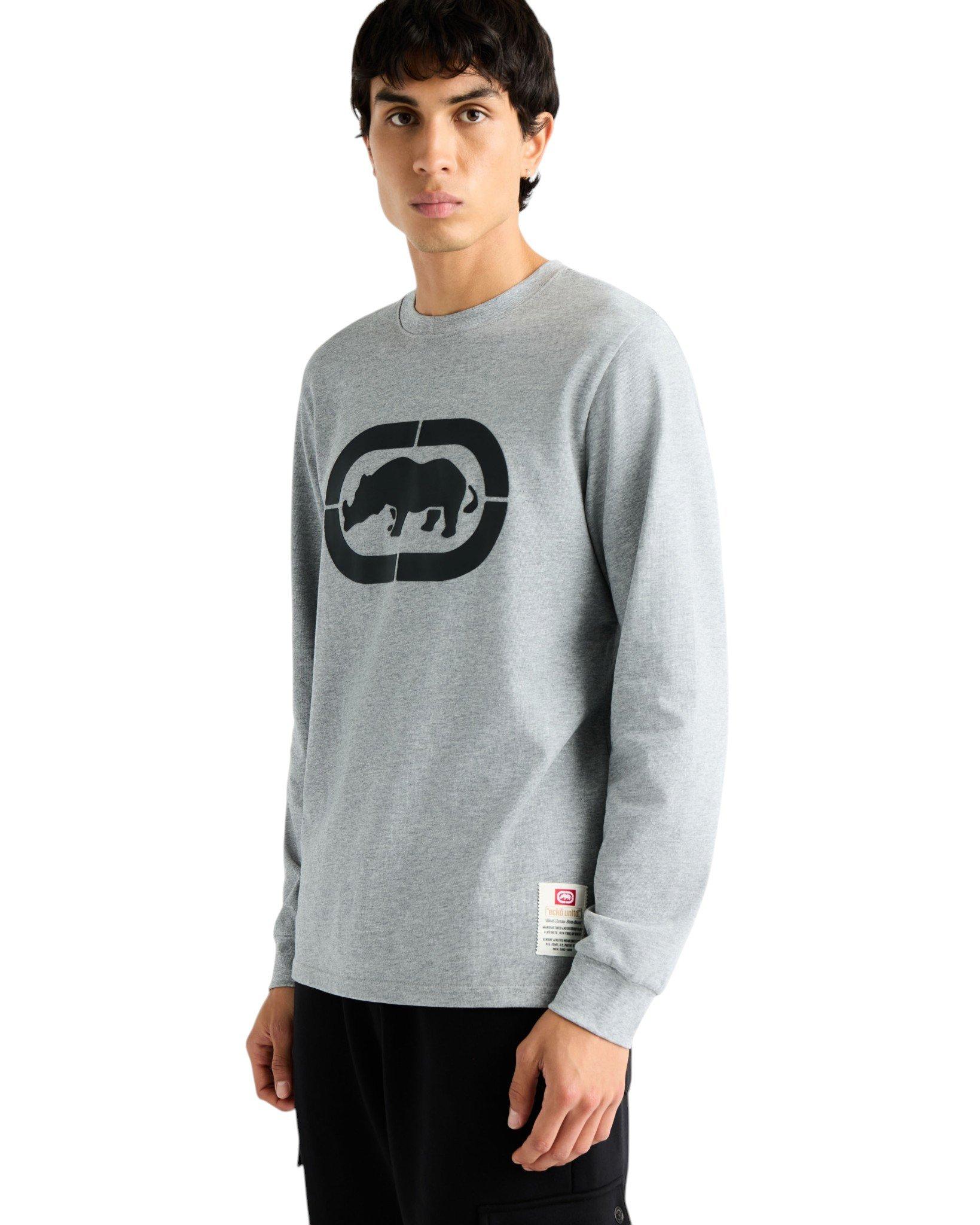 ecko unltd. Men's Classic Rhino Long Sleeve Tee - Grey - GREY